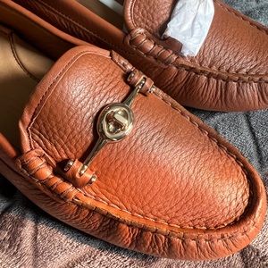 NWB COACH ARLENE LEATHER LOAFER 9.5 SADDLE